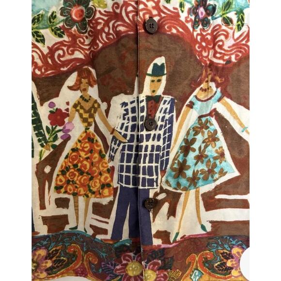 Jam’s World blouse upcycled Hawaiian Victorian lace paisleboho gypsy (28) - Picture 7 of 10